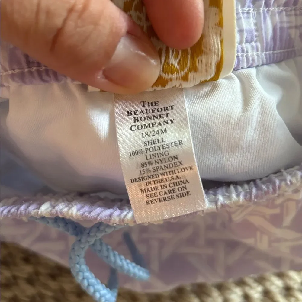 HARD TO FIND The Beaufort Bonnet Company Tortola Swim trunks 18-24m Ocean Club